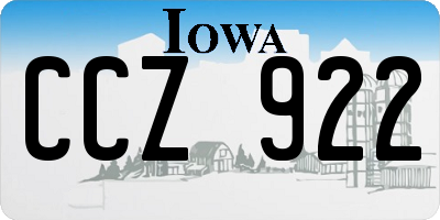 IA license plate CCZ922