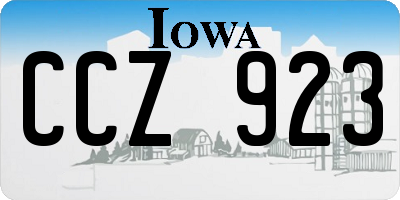 IA license plate CCZ923