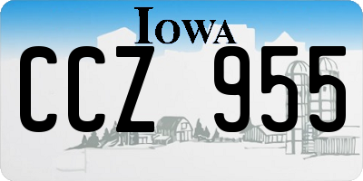 IA license plate CCZ955