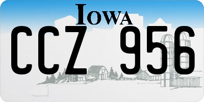 IA license plate CCZ956