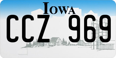 IA license plate CCZ969