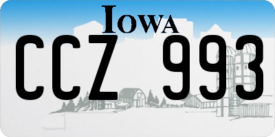 IA license plate CCZ993