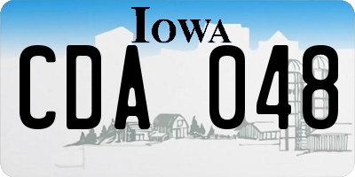 IA license plate CDA048