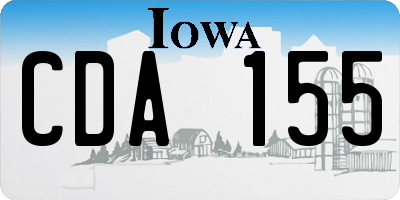IA license plate CDA155