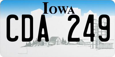 IA license plate CDA249