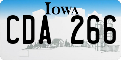 IA license plate CDA266