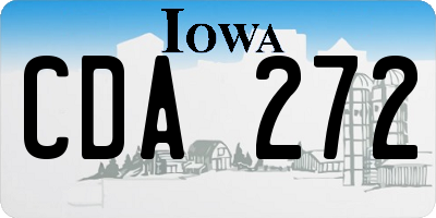IA license plate CDA272