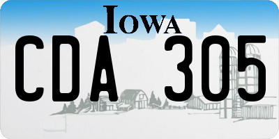 IA license plate CDA305