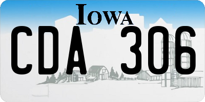 IA license plate CDA306
