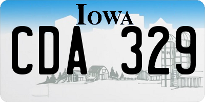 IA license plate CDA329
