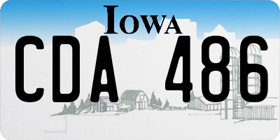 IA license plate CDA486