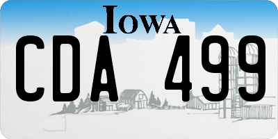 IA license plate CDA499