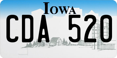 IA license plate CDA520