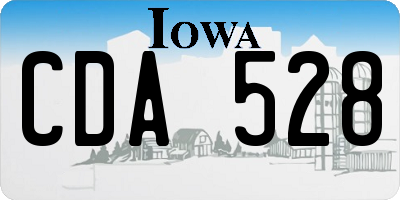 IA license plate CDA528