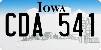 IA license plate CDA541