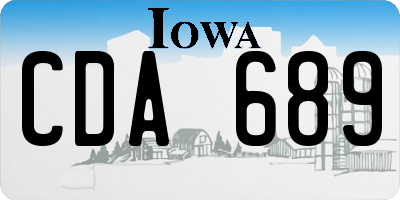 IA license plate CDA689