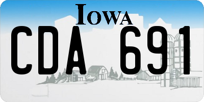 IA license plate CDA691