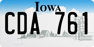 IA license plate CDA761