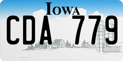 IA license plate CDA779