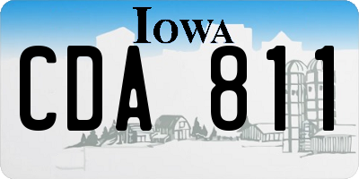 IA license plate CDA811