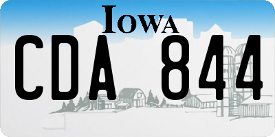 IA license plate CDA844