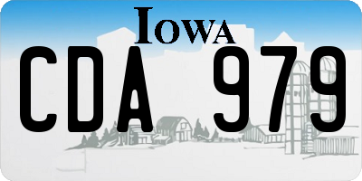 IA license plate CDA979