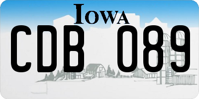 IA license plate CDB089