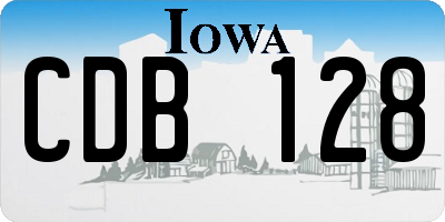 IA license plate CDB128