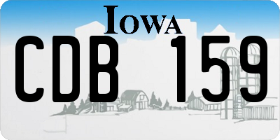 IA license plate CDB159