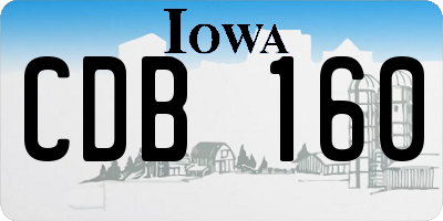 IA license plate CDB160