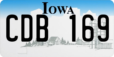 IA license plate CDB169