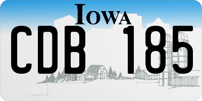 IA license plate CDB185