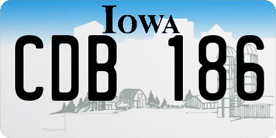 IA license plate CDB186