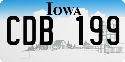 IA license plate CDB199