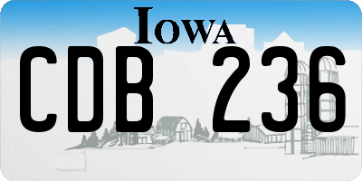 IA license plate CDB236