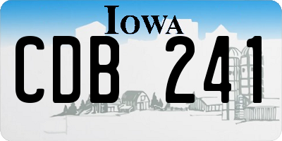 IA license plate CDB241