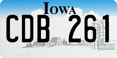 IA license plate CDB261