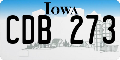 IA license plate CDB273