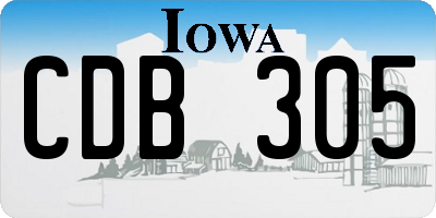 IA license plate CDB305