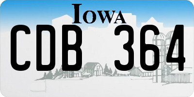 IA license plate CDB364