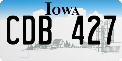 IA license plate CDB427