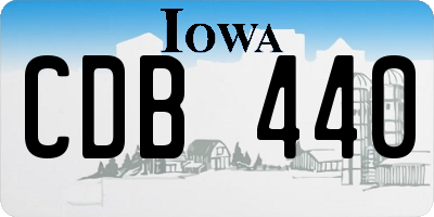 IA license plate CDB440