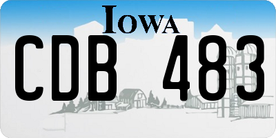 IA license plate CDB483
