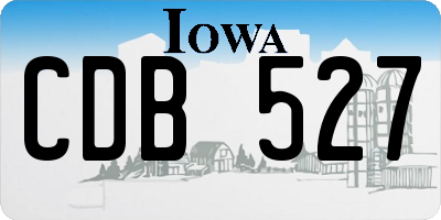 IA license plate CDB527