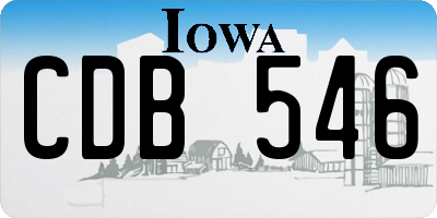 IA license plate CDB546