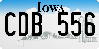 IA license plate CDB556