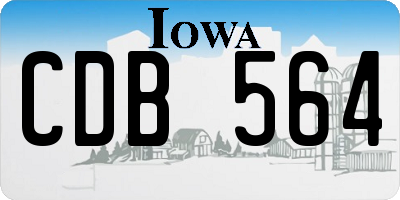 IA license plate CDB564