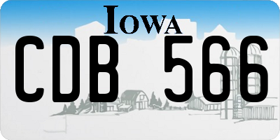 IA license plate CDB566