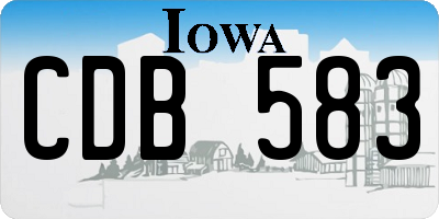 IA license plate CDB583