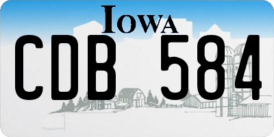 IA license plate CDB584